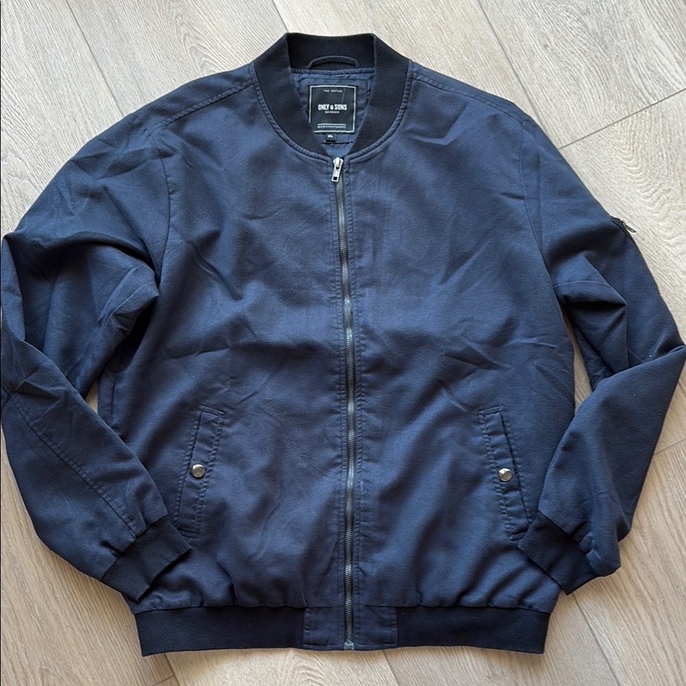 ONLY & SONS Navy Bomber Jacket